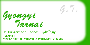 gyongyi tarnai business card